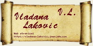 Vladana Laković vizit kartica